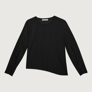 OAK + Fort • wide ribbed top with asymmetrical hemline